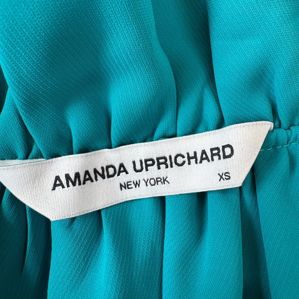 Amanda Uprichard New York Vittoria Teal Mini Shift Dress size XS $216 - Picture 7 of 12